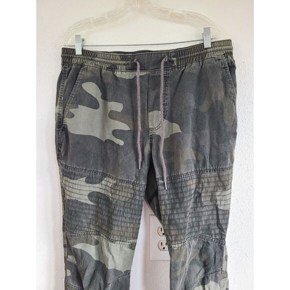 American Rag CIE Camo Moto Tapered Pants LARGE Drawstring Adjustable Waistband L - Picture 1 of 5